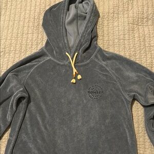 Howler Brothers Navy Blue Pullover Sweater with Drawstring Hood